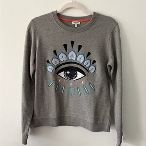 Kenzo Gray Sweater with Eye Design
